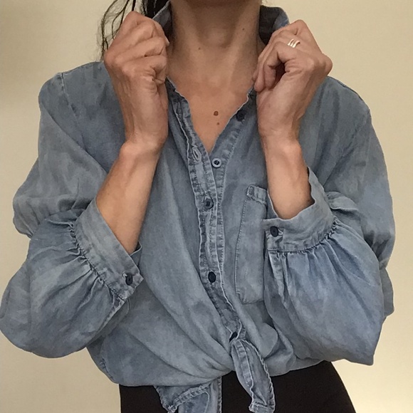 Jean Shirt Blouse - Picture 1 of 2